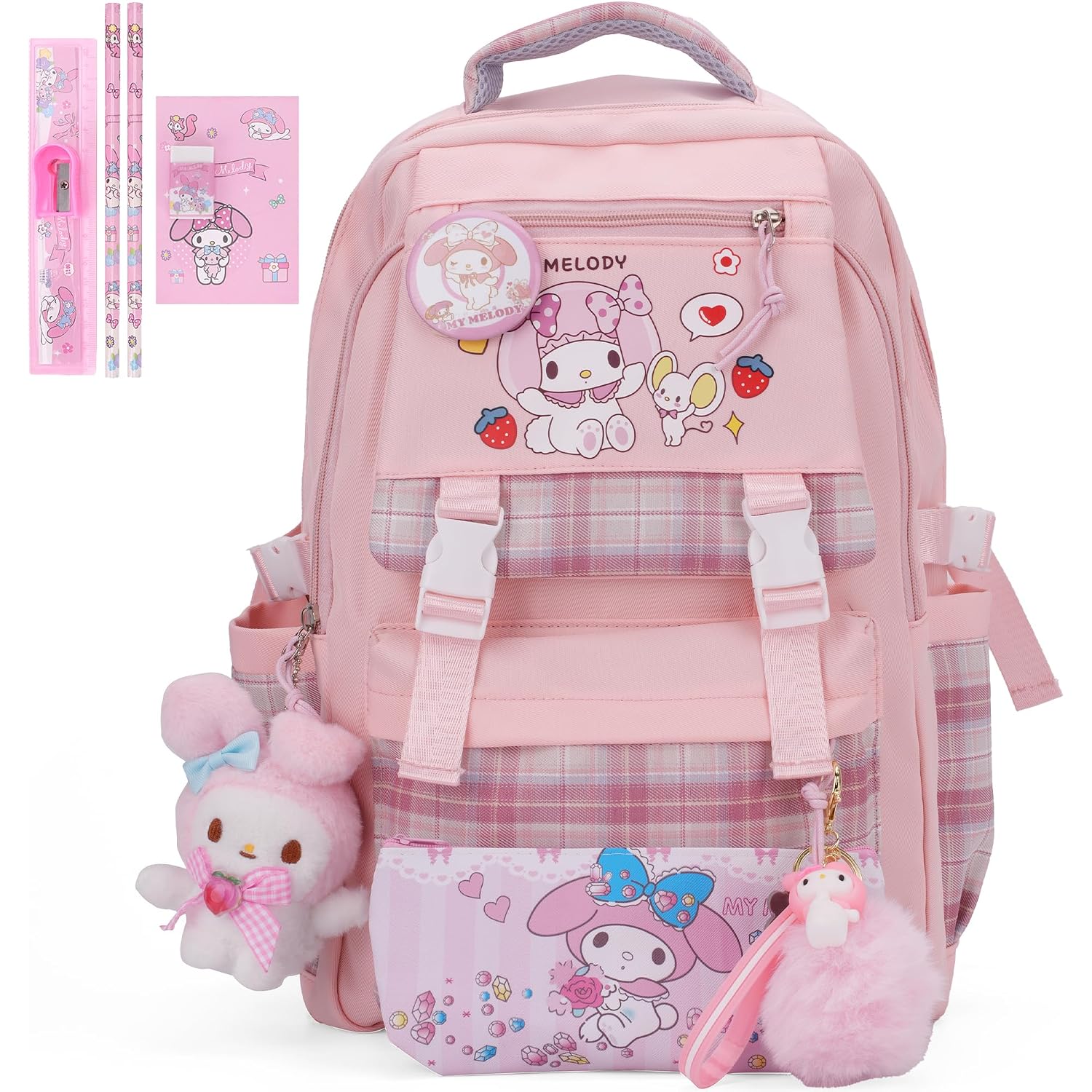 Juju Pink Kawaii Backpack - Cute Kawaii Stuff Mochila Kawaii - Cute Backpacks For Girls - Backpacks For School Girls