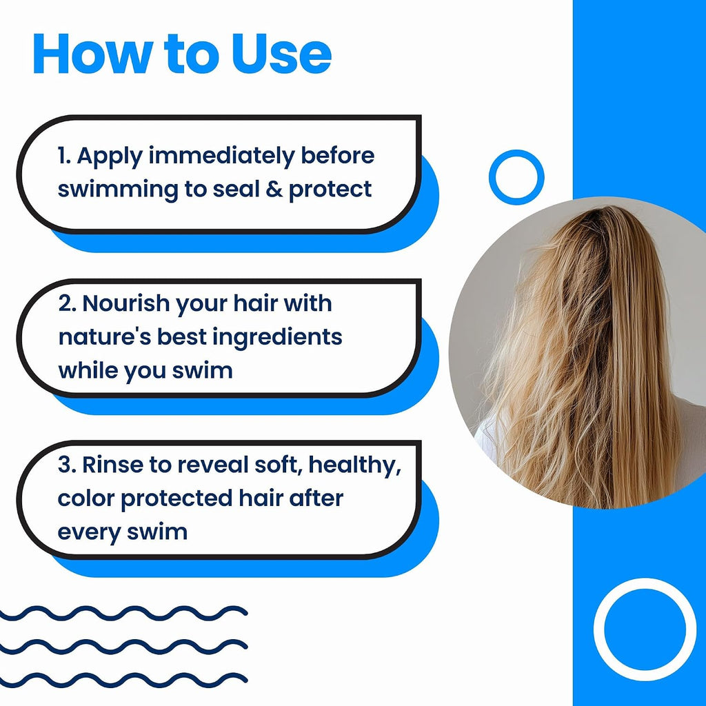 Aqua Guard Pre-Swim Hair Defense | Soft, Tangle-Free Hair After Every Swim | Prevents Chlorine Damage | Made In California | Color Safe, Leaves Hair Smelling Great | 5.3 Oz (2 Pack)