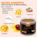 Raw Batana Oil For Hair Growth, 100% Natural Pure Botana Oil Paste From Honduras, Unrefined Organic Batana Hair Mask For Prevent Hair-Loss, Enhances Thickness For Men & Women 5.3 Oz