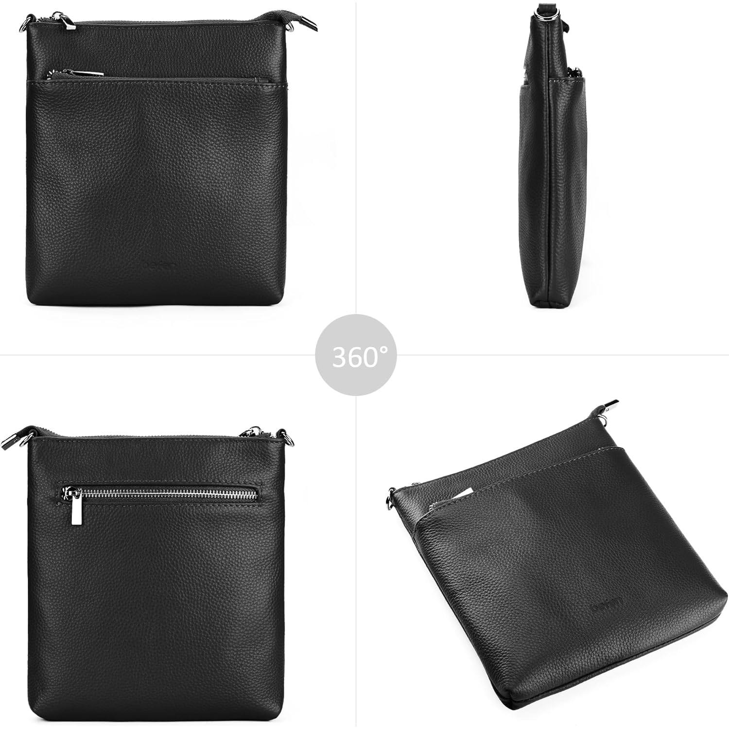 befen Genuine Leather Crossbody Purses for Women Travel Cross Body Bags Lightweight with Adjustable Shoulder Strap