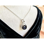 AAA+ 9mm Natural Black pearl necklace for women - Real pearl necklaces for women (18k gold platted 925 sterling Silver)