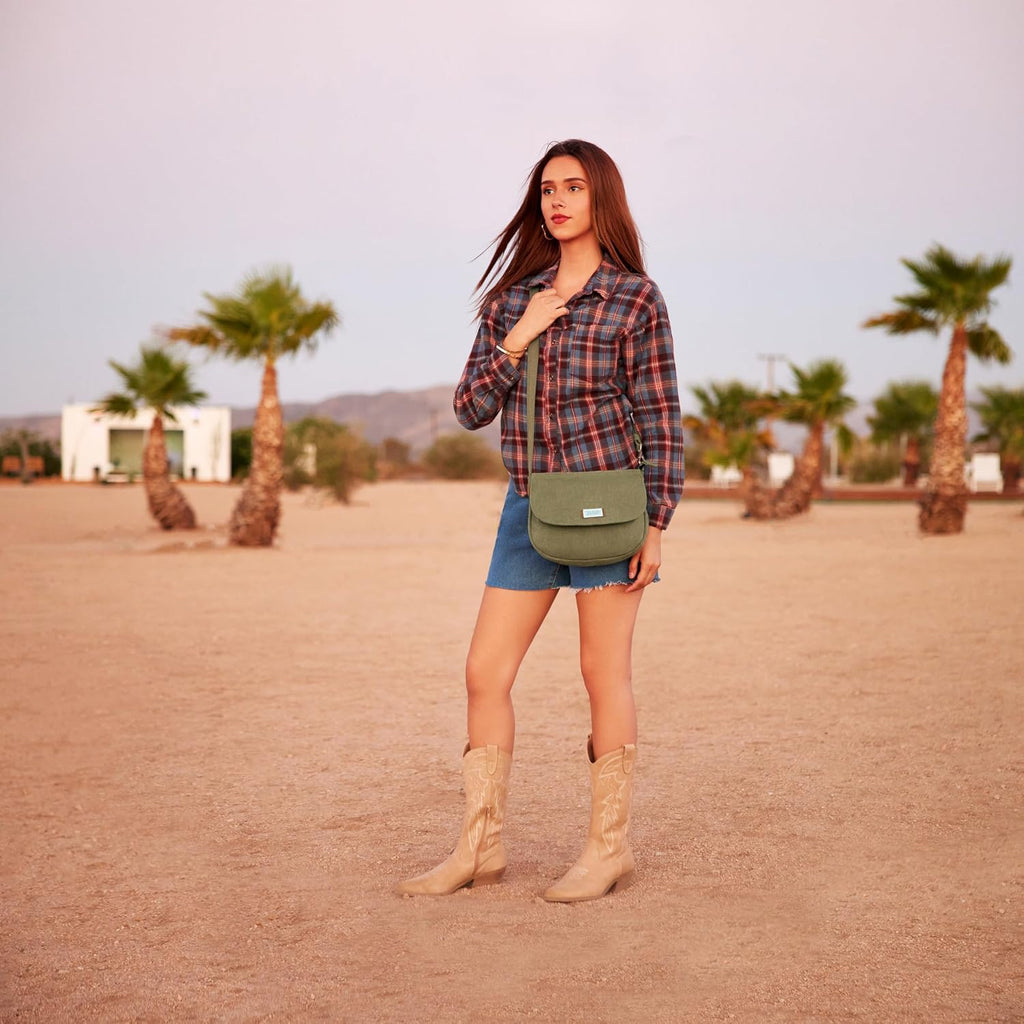 Travelon Anti-Theft Heritage Saddle Crossbody | Anti-Theft