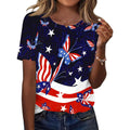 Kistore Womens Crew Neck Short Sleeve Tops Dressy Casual Blouses Summer Shirts S-3Xl