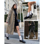Hongteya Slouchy Crew Socks For Women Soft Scrunch Socks Cute Fashion Retro For Boot Sneakers Size 5-11