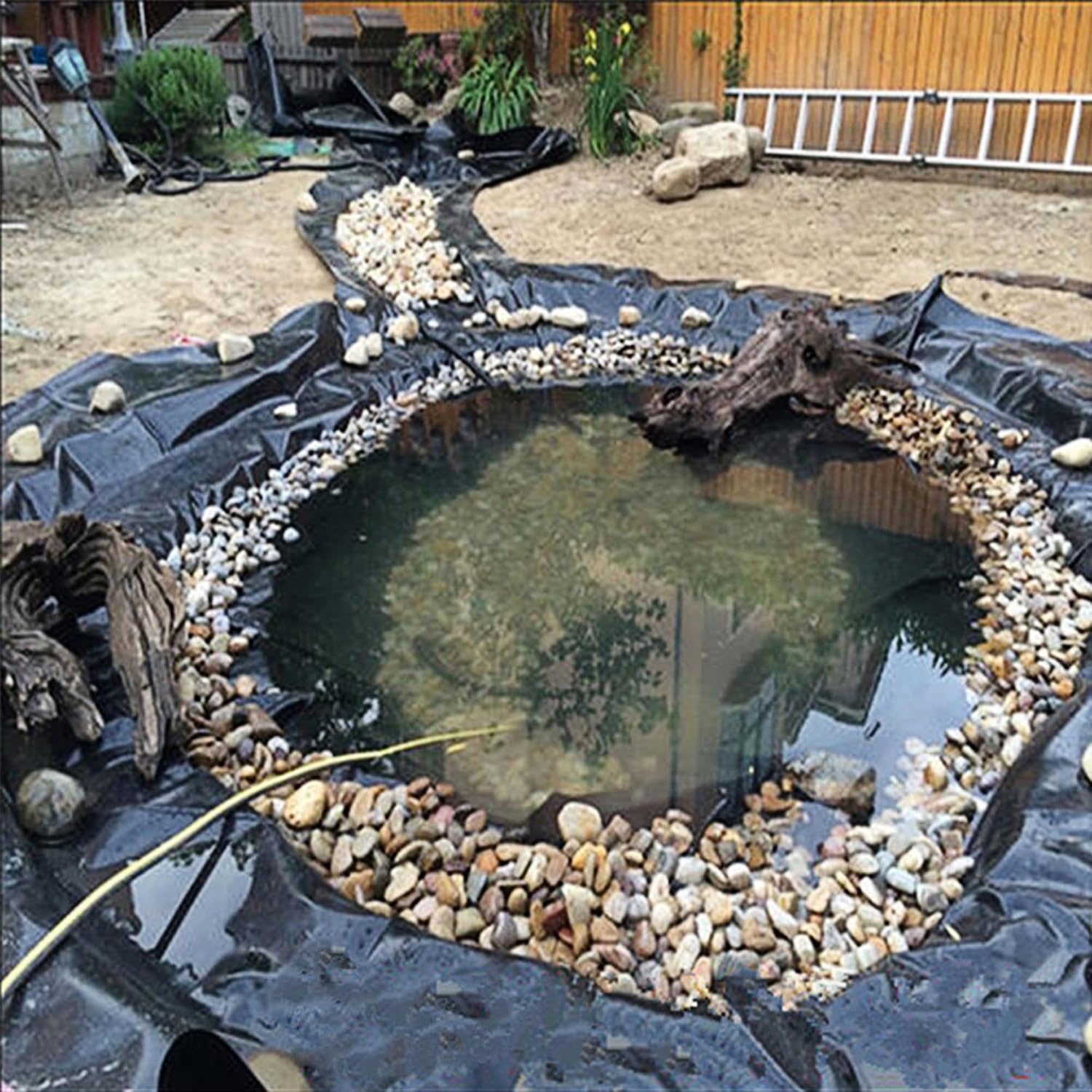 Adroiteet 10 X 15 Ft Pond Liner, 20 Mil Hdpe Pond Liners For Outdoor Ponds | Fish Pond Aquaculture Koi Ponds For Garden Landscape Fountain Waterfall