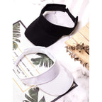 5 Pieces Sport Wear Athletic Visor Sun Visor Adjustable Cap Men Women Sun Sports Hat(Navy, Black, White, Khaki, Light Gray)