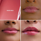 Mango People Hydrating Glossy Fruit Lip Stain, 2-in-1 Gloss to Long Lasting Stain, Tint & Oil Stain, Lightweight Lip Makeup with High-Shine Finish for Soft, Smooth and Nourished Lips, Rose Milk