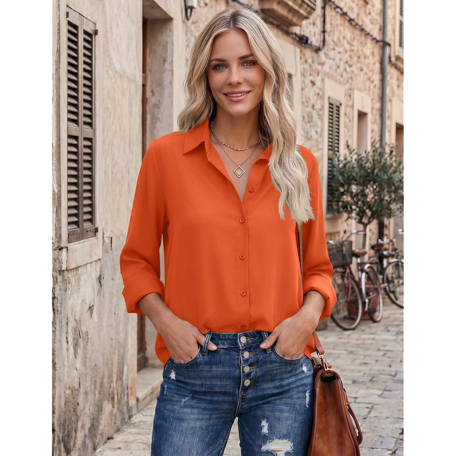 Zeagoo Blouses For Women Dressy Casual Long Sleeve Button Down Shirts Collared Summer Tops Fall Fashion Clothes