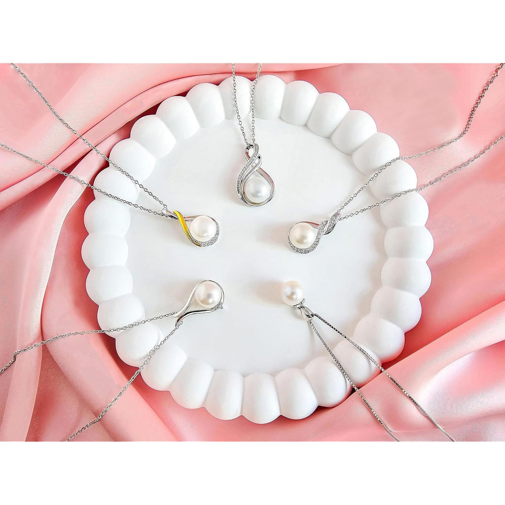 Gifts For Wife Wedding Anniversary - Mothers day gifts - AAA+ Real Pearl Necklaces For Women (18k Gold Plating 925 Sterling Silver) Mothers day necklace ideas Birthday Freshwater Pearl Necklace