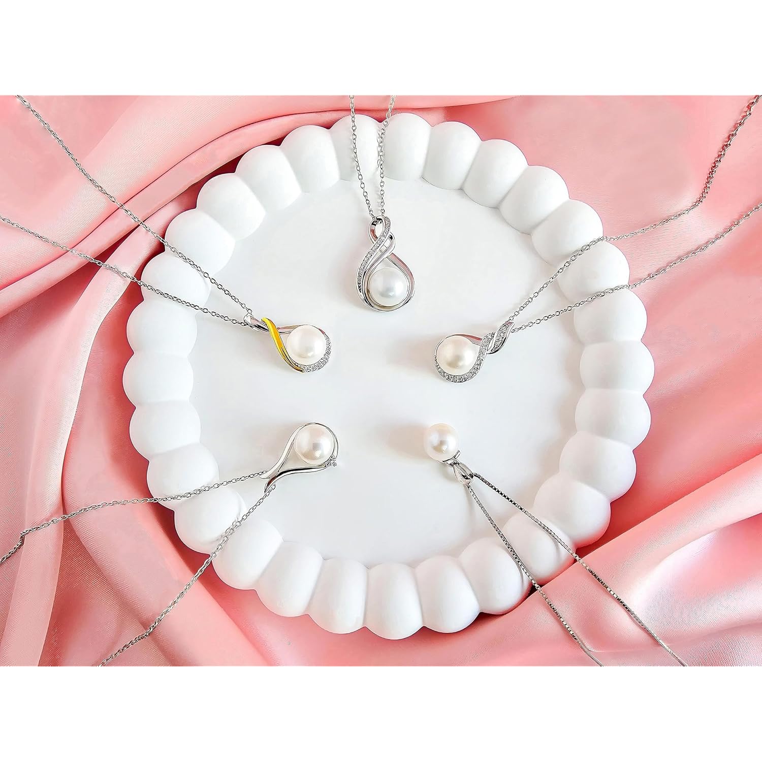 Gifts For Wife Wedding Anniversary - Mothers day gifts - AAA+ Real Pearl Necklaces For Women (18k Gold Plating 925 Sterling Silver) Mothers day necklace ideas Birthday Freshwater Pearl Necklace