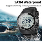 Beeasy Mens Digital Sports Watch, 50M Waterproof 49Mm Rubber Strap Mens Watches With Stopwatch, Countdown Timer, Alarm & Dual Time—Ideal For Sport, Gym, Running, Referee, School & Daily Wear