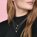 PANDORA Sparkling Heart Collier Necklace - Adjustable Jewelry with Lobster Clasp - Gift for Her - 14k Rose Gold & Cubic Zirconia - With Gift Box - 17.7"