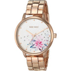 Nine West Women'S Crystal Accented Bracelet Watch