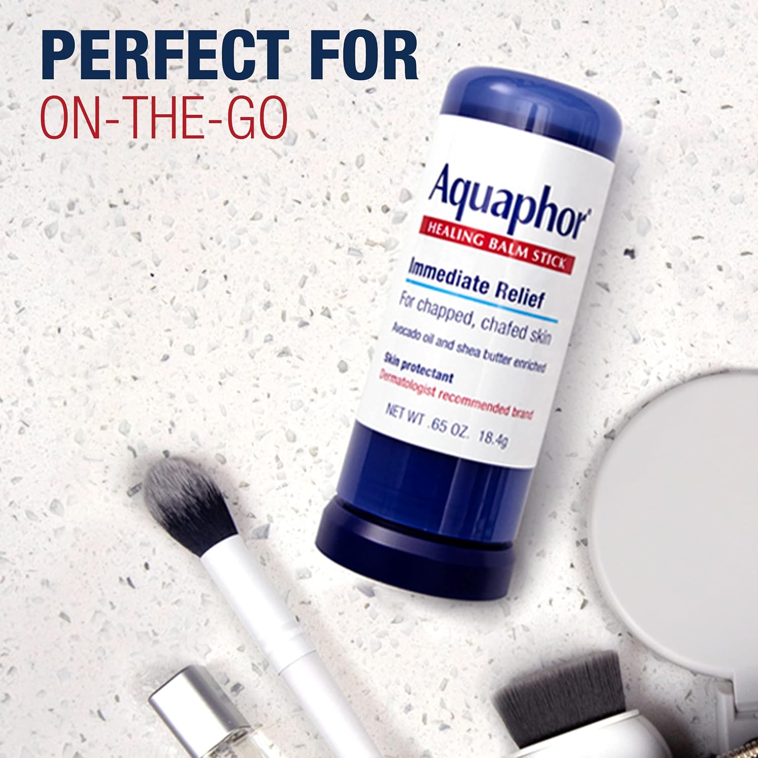 Aquaphor Healing Balm Stick, Skin Protectant With Avocado Oil And Shea Butter, 0.65 Oz Stick