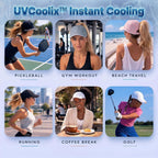 TOP-EX ChicPony™ UVCoolix Cooling UPF50+ Ponytail Thick Hair Womens Baseball Cap,Breathable Lightweight,Golf Running Sports