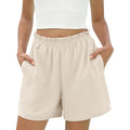 Women's 2026 Summer Casual Shorts with Pocket Elastic High Waisted Wide Leg Beach Shorts Cute Dressy Vacation Clothes