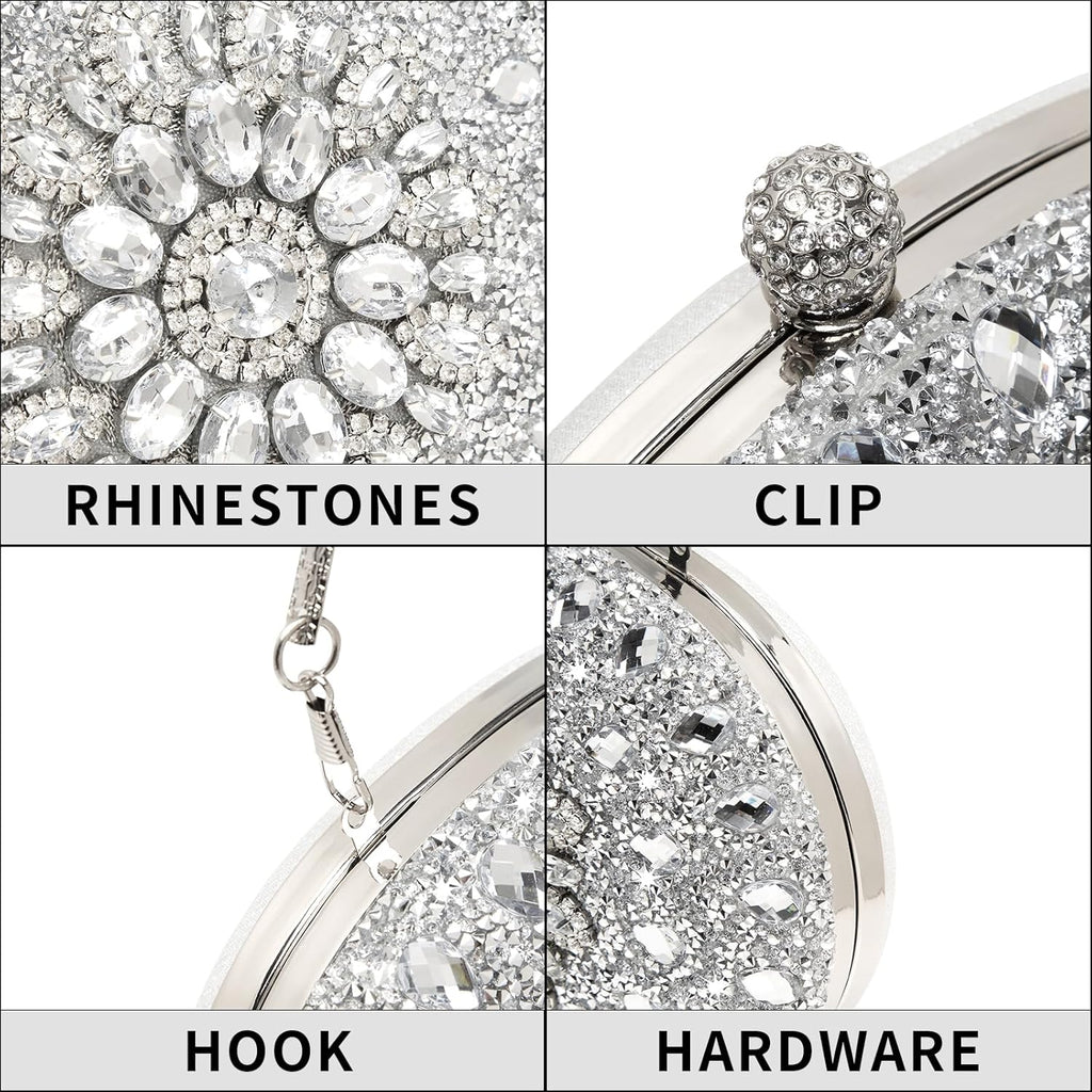 Beaguful Women's Evening Bags Sparkly Rhinestone Clutch Purses Luxury Handbags | Sparkly, Rhinestone, Luxury, Sparkly, Rhinestone, Luxury