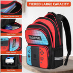 School Backpack For Boys - 3Pcs Gamer Boys Backpack With Lunch Box And Pencil Case For Kids Children Teens Elementary Middle School - Hfhtdc Video Game Bookbag 17″ Large Capacity