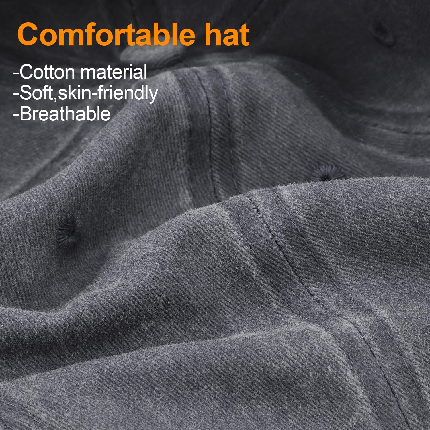 MEINICY 3 Packs Washed-Cotton Plain Baseball Cap, Vintage Adjustable Dad Hats Gift for Men/Women,Unstructured