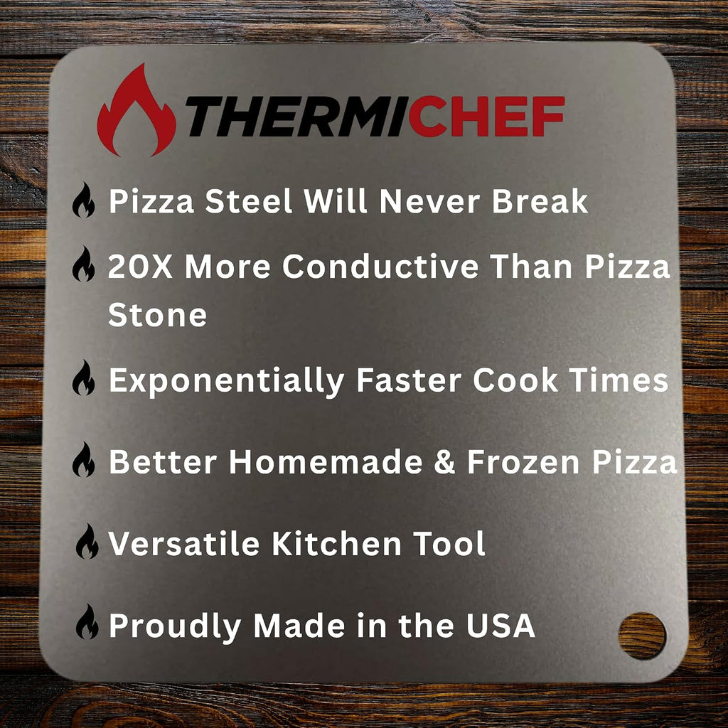 16X16 Pizza Steel, 1/4" Thick, 17.6 Lbs - Cooking Steel For Oven & Grill - Made In Usa