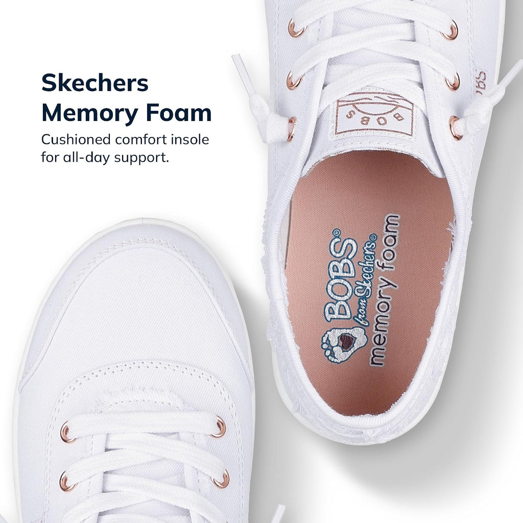 Skechers Women'S Bobs B Cute Sneaker - Memory Foam, Flexible Outsole, Lightweight Vegan Shoes