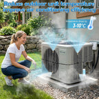 Air Conditioner Evaporative Cooling Kit, Ac Condenser Misting System With Water Filter And Pipe Cutter, Cooling System For Residential Sun-Exposed Condensers & High-Temperature Climate Homes