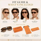 Retro Aviator Sunglasses for Women Men - Trendy Cool Square Womens Mens Shades Sun Glasses C1 Tortoise/Gradient Brown
