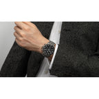 Bulova Men'S Marine Star Series C Stainless Steel 6-Hand Chronograph Quartz Watch, Black Dial Style: 96B272