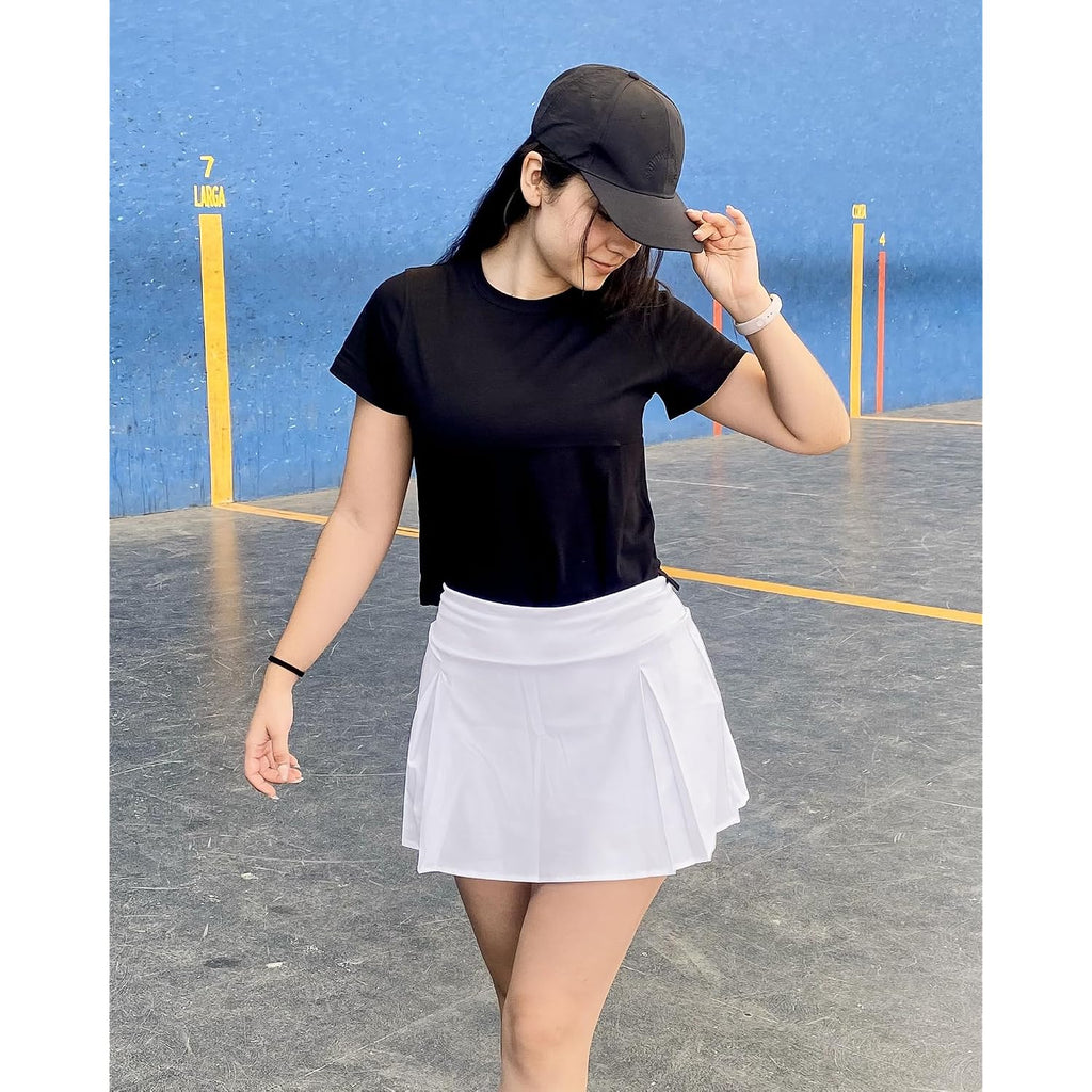 Stelle Women's Cotton T-Shirts Crewneck Short Sleeve Basic Tees Summer Casual Solid Crop Tops