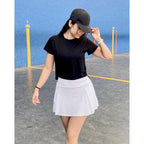 Stelle Women's Cotton T-Shirts Crewneck Short Sleeve Basic Tees Summer Casual Solid Crop Tops