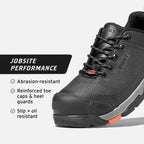 Brunt Ryng Low Top (Comp Toe) - 4" Lightweight Composite Toe Work Shoe - Eh Rated - Slip + Oil Resistant - Heat-Resistant Sole - Breathable, Flexible Fit - Adjustable