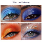 Tintark Galactic Assemble Eyeshadow Palette, 14 Solar System Shimmer Shades, 3D Planet Design, Wet Pressed Metallic Powder, Talc Free Vegan Galaxy Makeup Gift For Women Teens