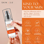 Skin 2.0 Vitamin C Serum - Dermatologist Tested, Anti-Aging & Dark Spot Remover - Brightening, Clean Beauty, Cruelty-Free, Korean Skincare For Glass Skin, All Skin Types - 1.69 Fl. Oz