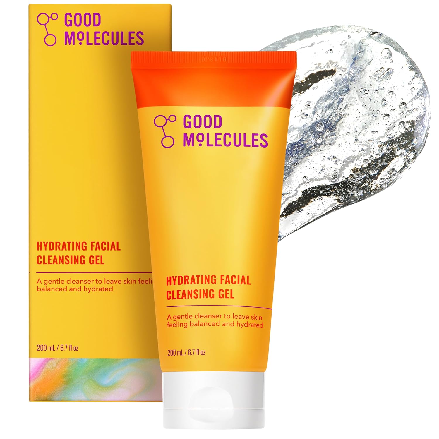Good Molecules Hydrating Facial Cleansing Gel - Face Wash With Rosewater And Pineapple Extracts To Brighten, Cleanse, And Moisturize - Facial Cleanser, Skin Care