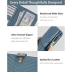 Wallets for Women RFID Blocking Trifold Wallet, Large Capacity Leather Ladies Wallet with Credit Card Holder and Zipper Pocket