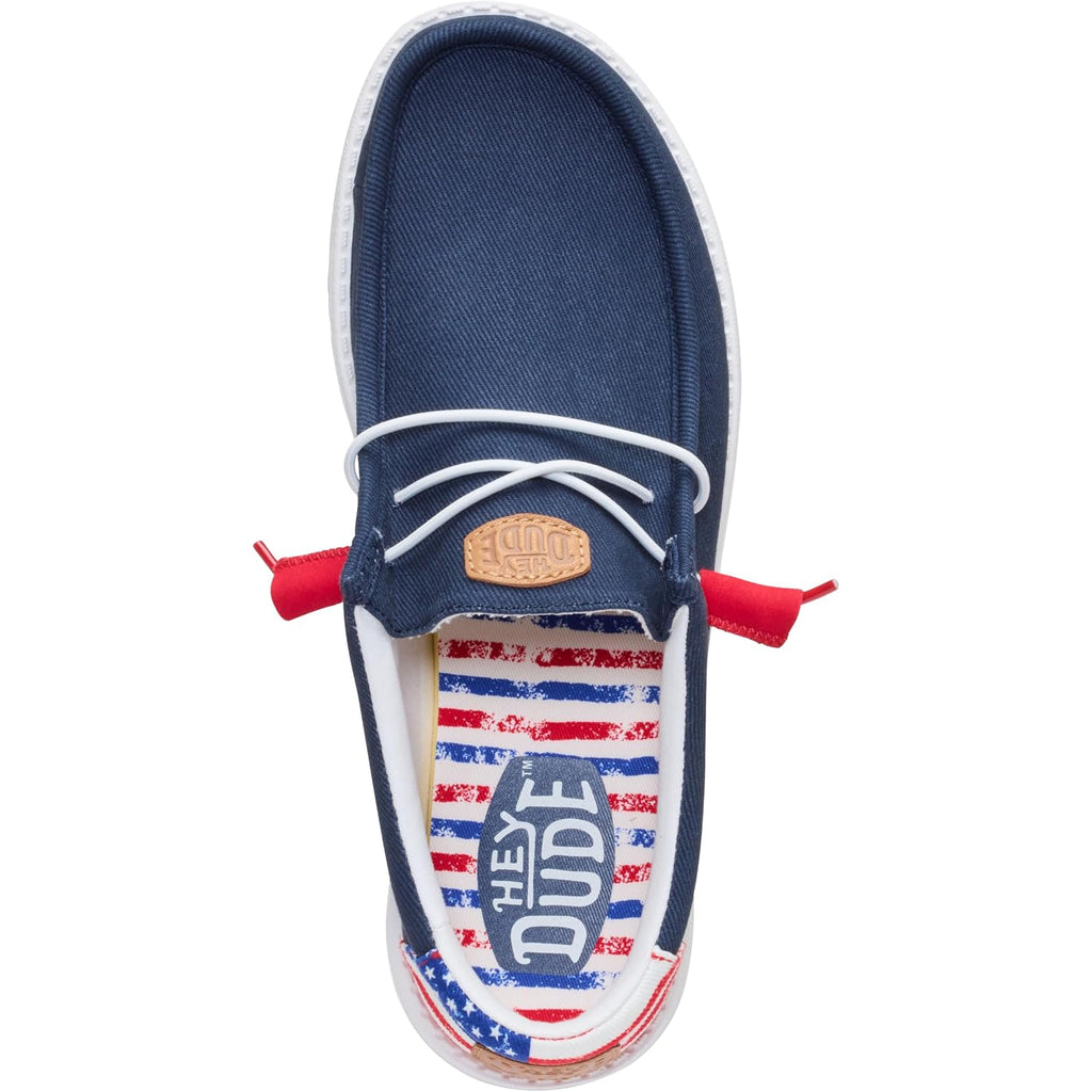 Heydude Men'S Wally Americana Mesh Slip On Shoe | Breathable Casual Travel Shoes | Lightweight Outsole