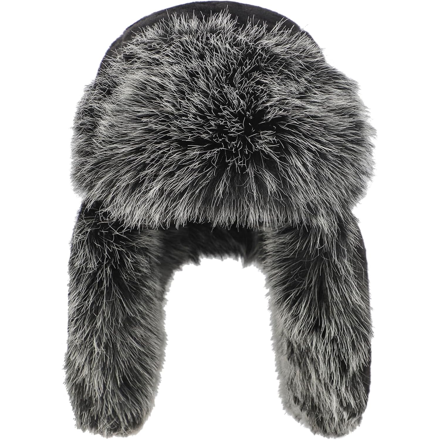 PURFUN Fuzzy Faux Fur Ushanka Russian Hat for Men Women, Winter Plush Full Hood Earflap Cap Cycling Ski Hunting Trapper Hat