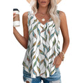 OFEEFAN Womens Tank Tops V Neck Sleeveless Flowy Loose Fit Basic Casual Summer Tops