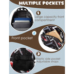 Kids Backpacks For Boys Girls 17 Inch Elementary Primary Middle School Bookbags With Laptop Compartment Back To School Bags For Childs Age 6-8 Mochilas Escolares Para Niños Niñas Dark Black
