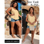Womens Cute Tank Tops Sleeveless Spaghetti Strap Scoop Neck Loose Casual 2026 Spring Summer Beach Vacation Flowy Shirts