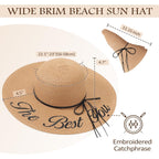 Beach Sun Hats for Women, Straw Hat for Women, Womens Sun Hat UPF 50+ UV Protection, Summer Hats Packable Foldable Khaki-the Best You