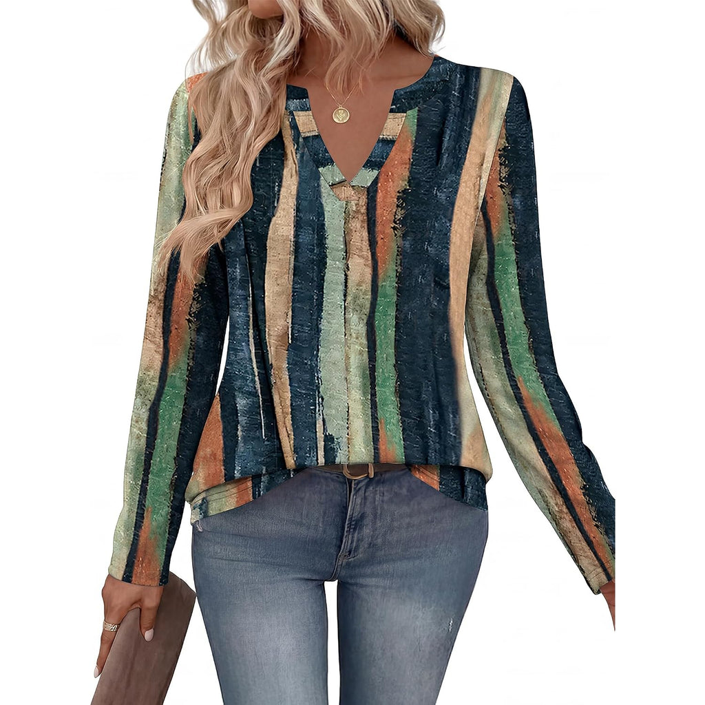 Zeagoo Womens Tops Long Sleeve V Neck Tee Shirts Cute Dressy Casual Clothing Business Work Blouse