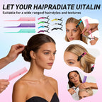 10Pcs Rat Tail Comb Hair Clips Set:3 Anti-Static, Heat-Resistant Carbon Fiber Parting Comb And 7 Sectioning Hair Clips Suitable For Precision Sectioning, Coloring, Braiding, And Daily Styling