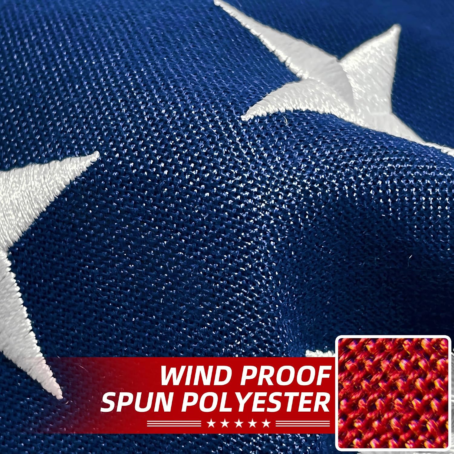 Premium American Flag 3X5 Ft Tearproof Series For Outside, Heavy Duty Outdoor，Longest Lasting, Super Tough Fade Resistant Spun Polyester, High Wind Us Outdoor Flags Embroidered Stars, Sewn Stripes, Brass Grommets