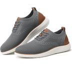 Vilocy Men'S Casual Dress Sneakers Lace-Up Oxfords Business Mesh Breathable Walking Shoes Tennis Comfortable