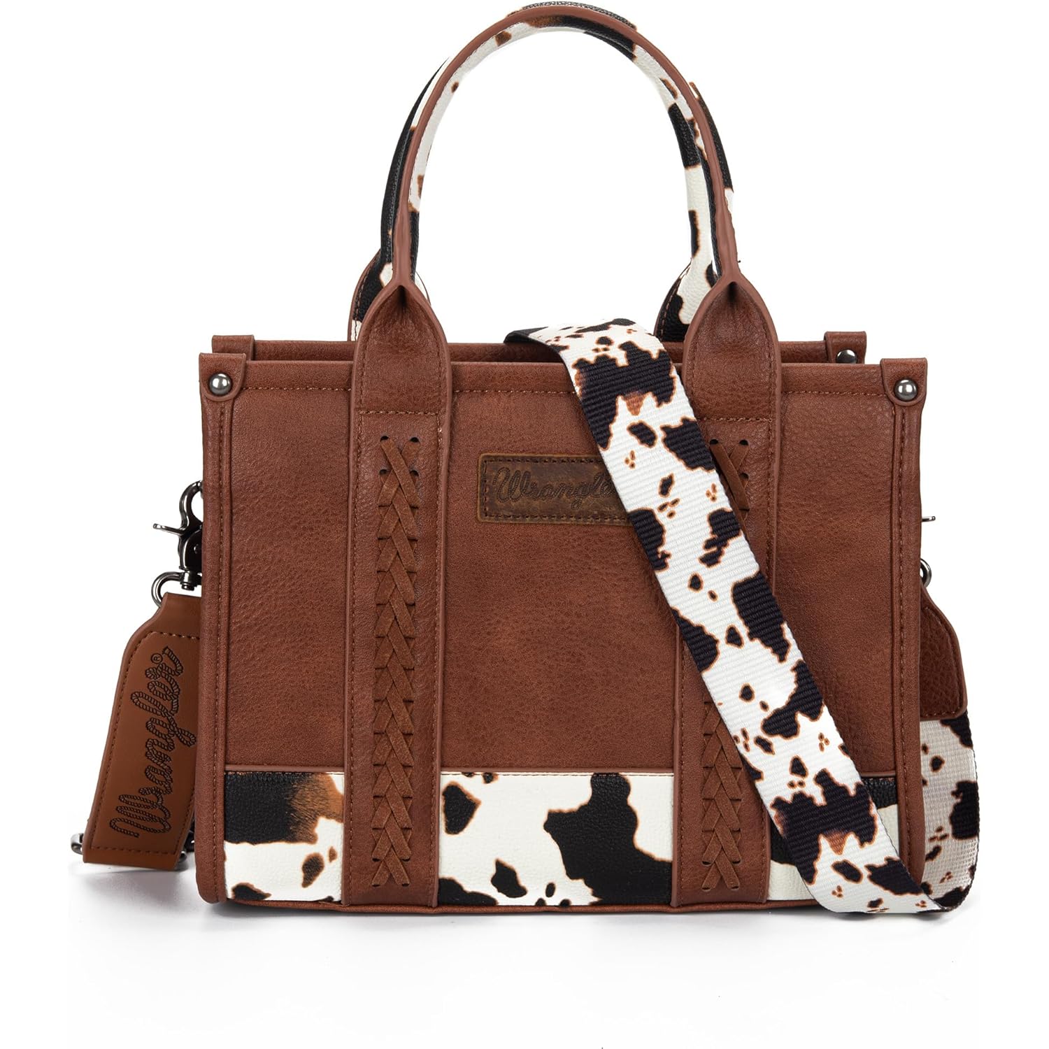 Montana West × Wrangler Tote Bag for Women Western Cow Print Purse Designer Top Handle Handbags