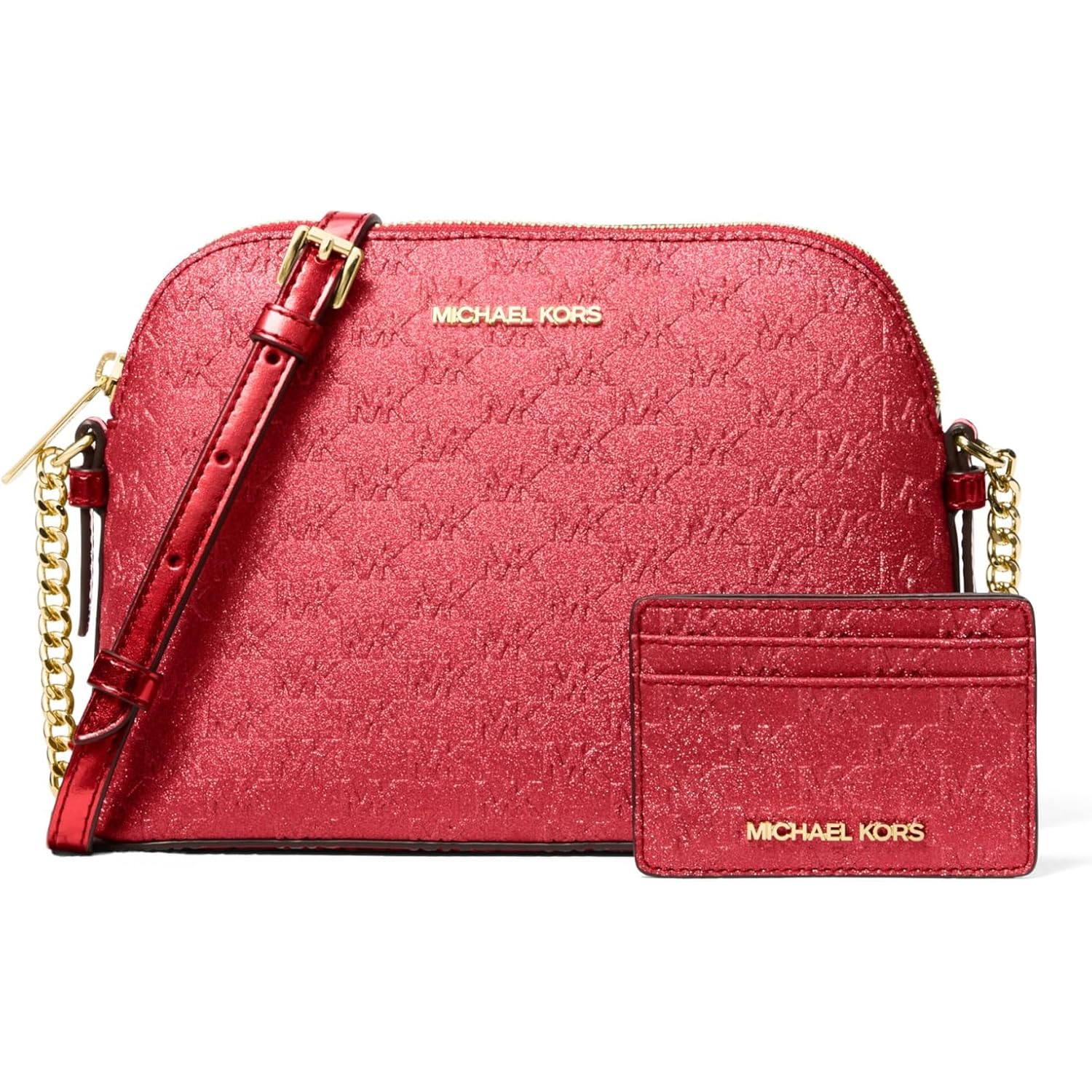 Michael Kors Women's Jet Set Dome Crossbody With Card Case