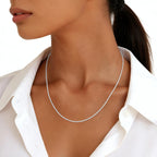 2mm Rope Chain 925 Sterling Silver Chain Necklace for Women, 14K Gold Plated Chains for Women Durable & Smooth Women's Chains Necklace, 16 18 20 22 24 26 Inch