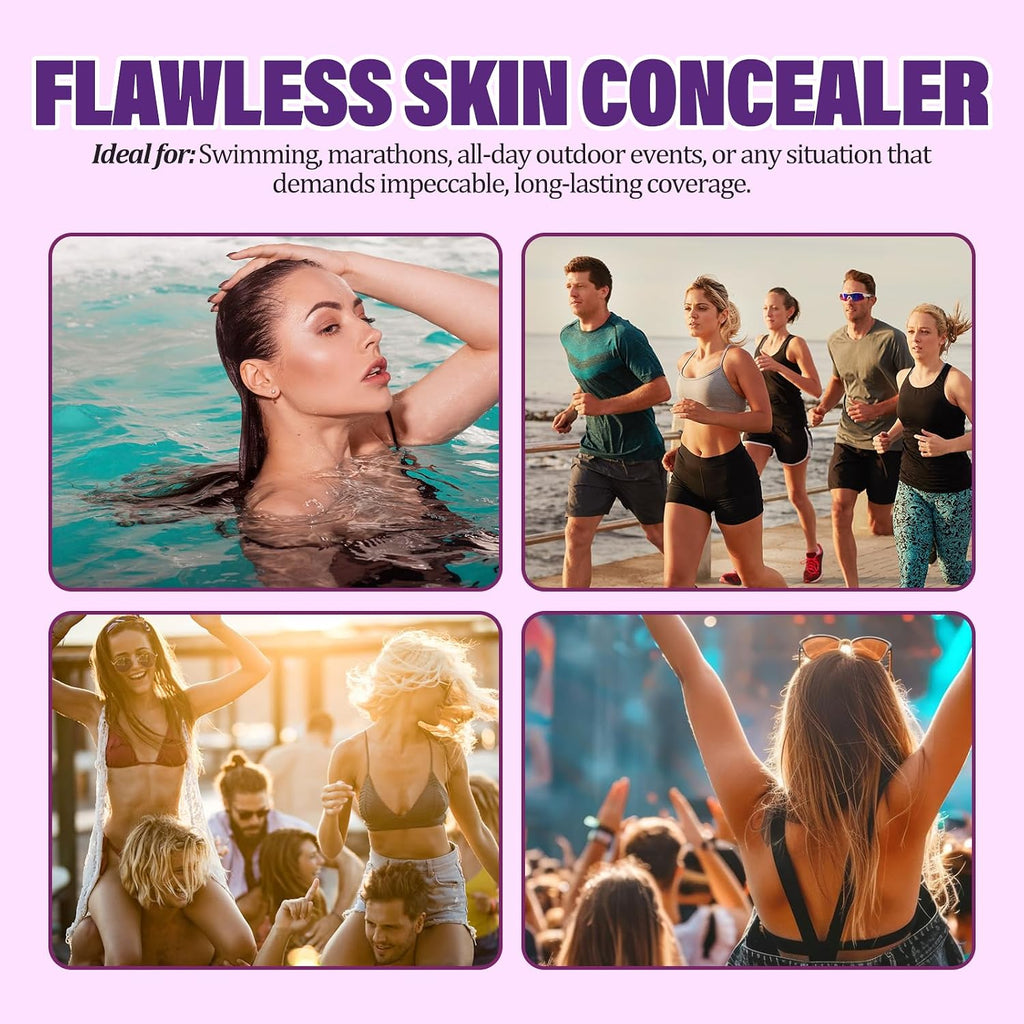 Tattoo Cover Up Makeup Waterproof, Leg And Body Makeup, Long Lasting Body Foundation For Flawless Looking, Easy Application, Natural Radiance (1 Pc)
