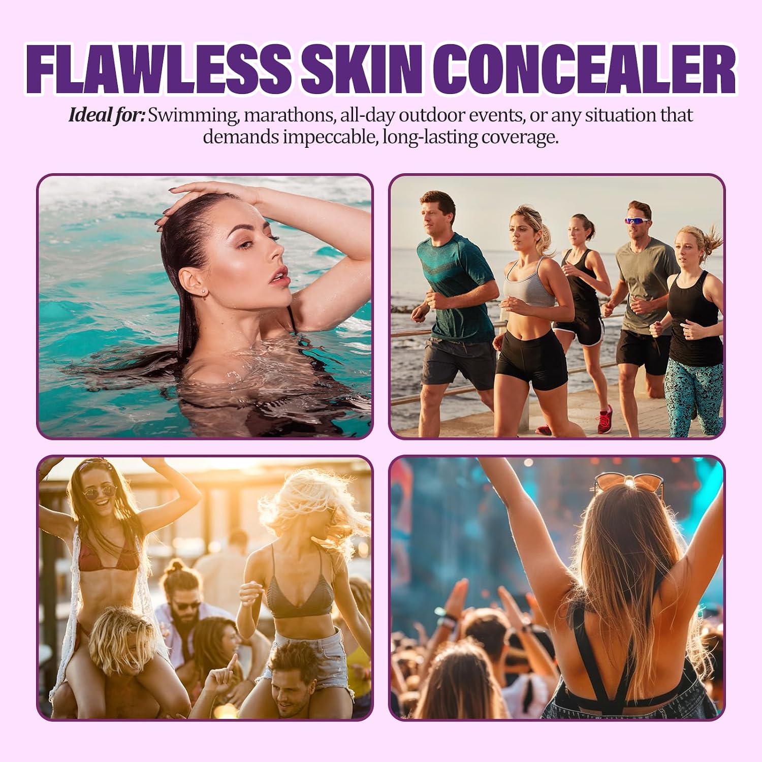 Tattoo Cover Up Makeup Waterproof, Leg And Body Makeup, Long Lasting Body Foundation For Flawless Looking, Easy Application, Natural Radiance (1 Pc)